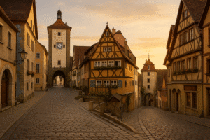 Rothenburg ob der Tauber medieval town daytrip from Frankfurt - Historic city walls and half-timbered houses